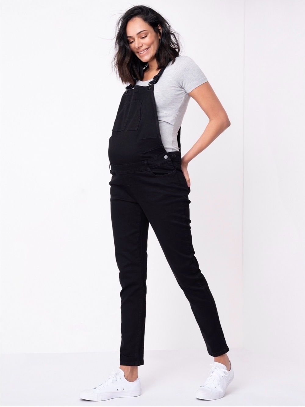 Seraphine Black Women's Denim Overalls